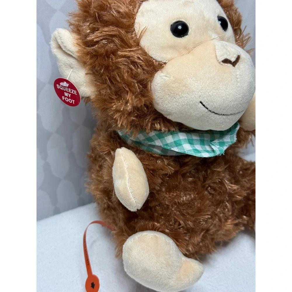 Cuddle Barn‎ Sweet Cheeks Monkey Plush Toy Interactive Sound Voice Talking